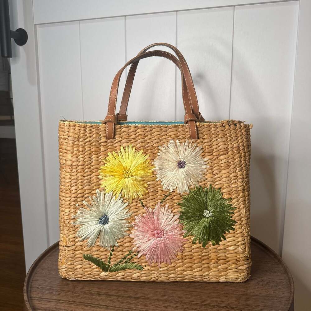 Kate Spade New York Raffia Tote - Neutrals Totes, Handbags - WKA425362